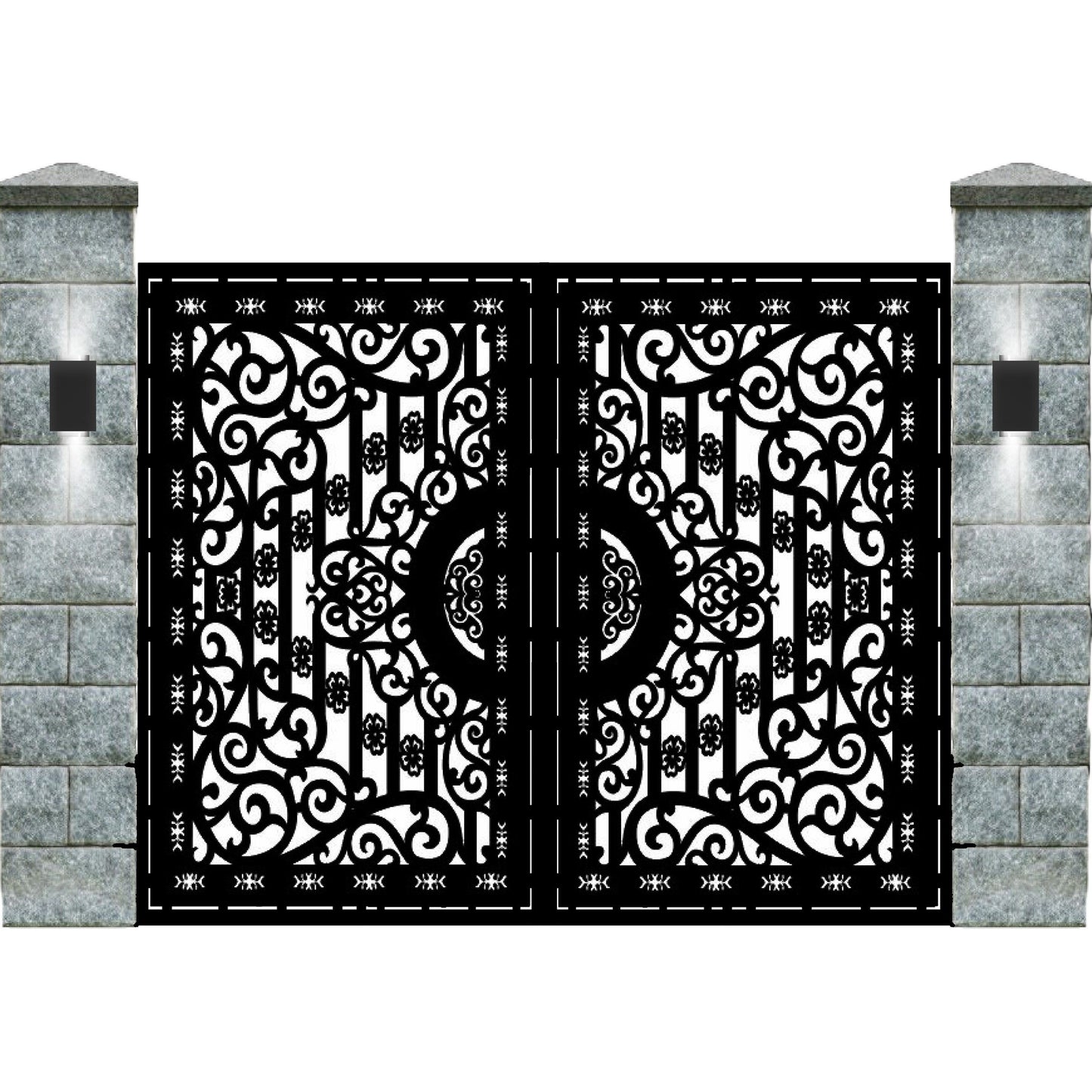 Poarta auto mica decupata cu laser, tabla 3mm, 3000x2000 mm-Model:077