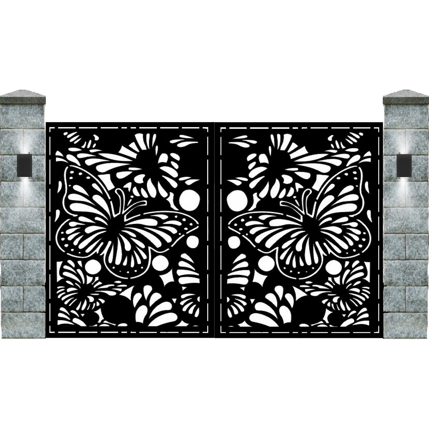 Poarta auto mica decupata cu laser, tabla 3mm, 3000x2000 mm-Model:074