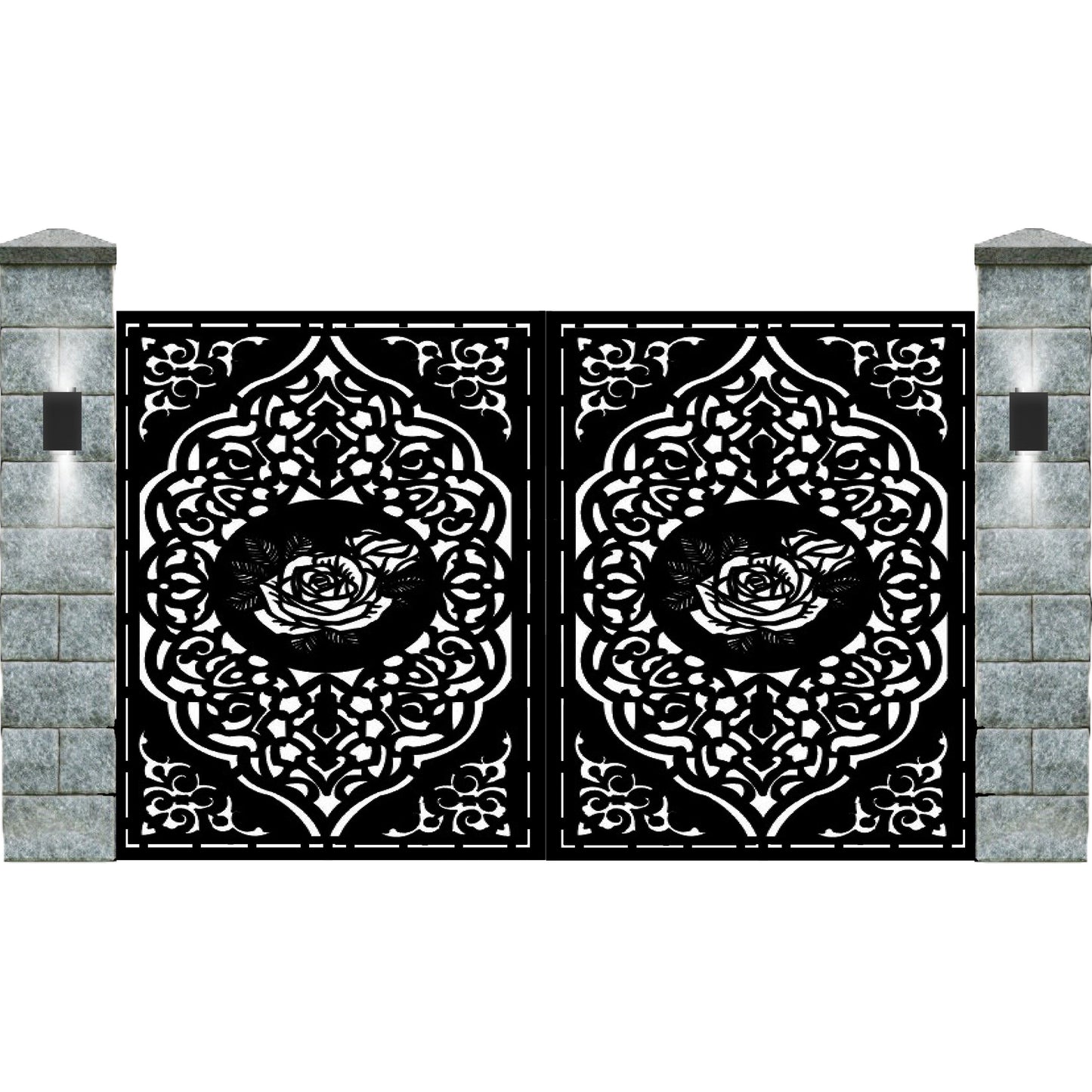 Poarta auto mica decupata cu laser, tabla 3mm, 3000x2000 mm-Model:073