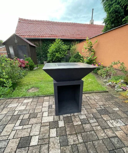 Gratar de gradina cu plita de 10mm, 75x75cm/100x100cm