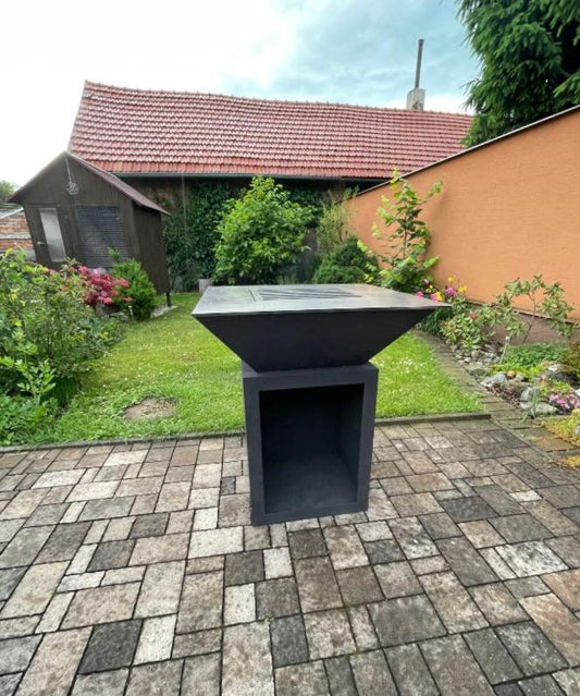 Gratar de gradina cu plita de 10mm, 75x75cm/100x100cm