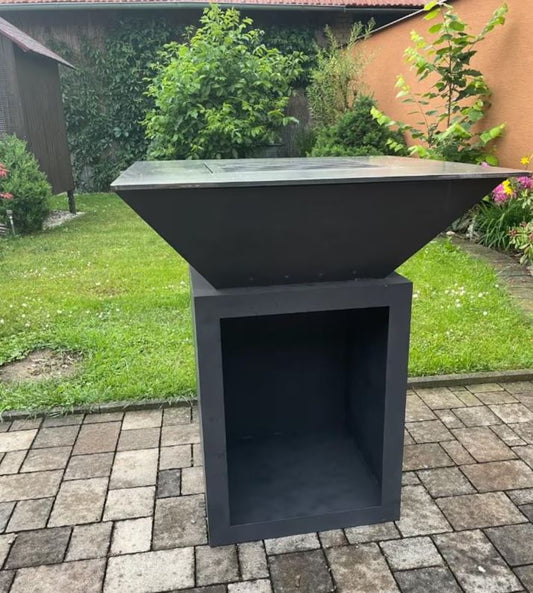 Gratar de gradina cu plita de 10mm, 75x75cm/100x100cm