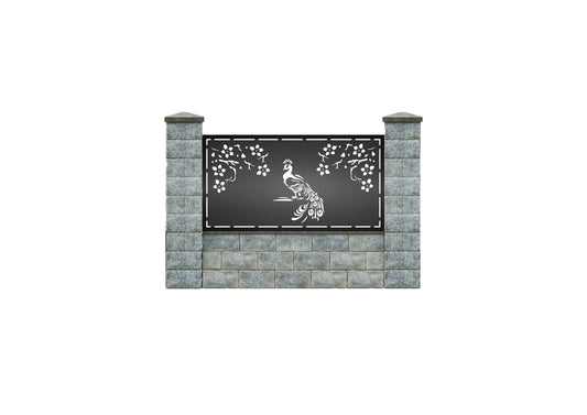 Panou decorativ metalic Kashab Model 049 pentru garduri și balustrade, debitare laser de precizie.