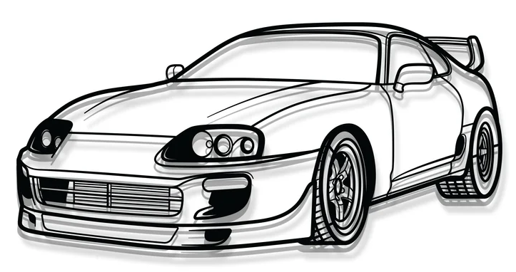 Tablou Metalic Toyota Supra MK4