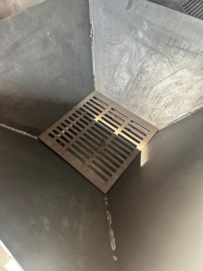 Gratar de gradina cu plita de 10mm, 75x75cm/100x100cm
