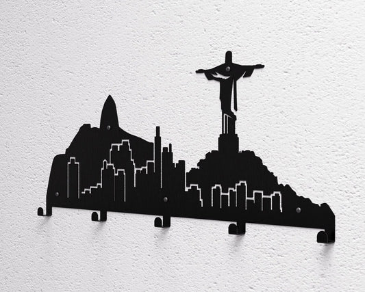 Cuier de perete, Metalic, model Rio , 60x35cm