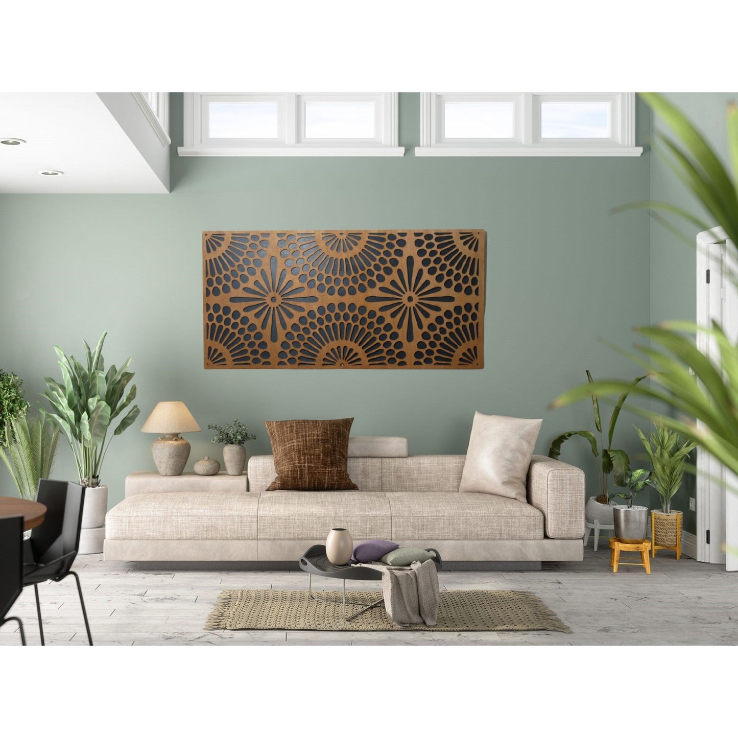 Tablou / panou decorative din lemn 120x60 cm- Sun rise