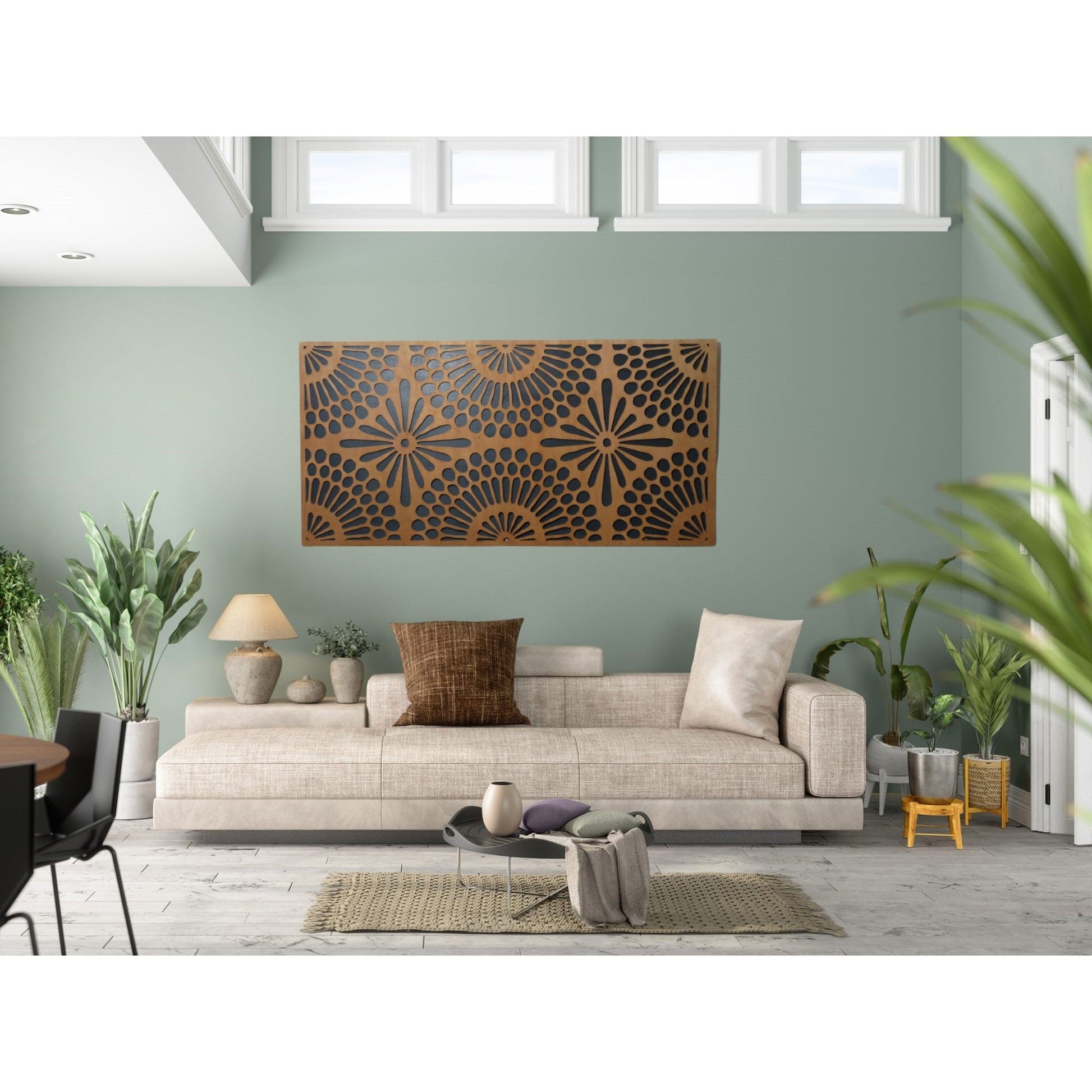 Tablou / panou decorative din lemn 120x60 cm- Sun rise